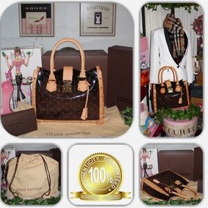 LOUIS VUITTON GM LIMITED EDITION AMBER CABAS NEO VINYL CRUISE HANDBAG!